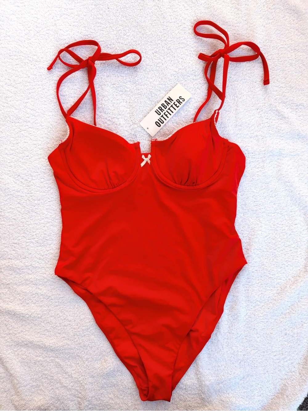 NWT Urban Outfitters Red One-Piece Swimsuit with Tie Straps
